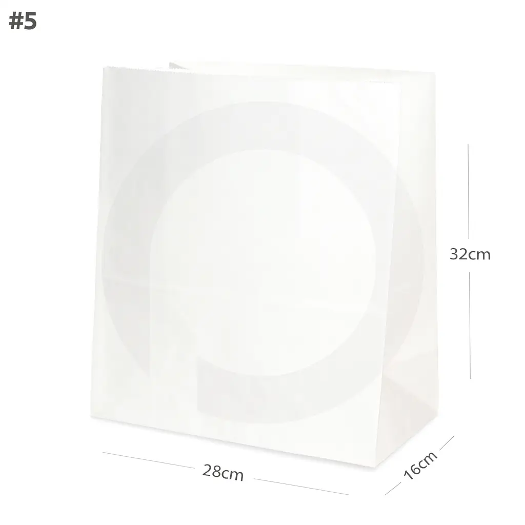 [new021] #5 White Paper No Handle Bag 200/ctn