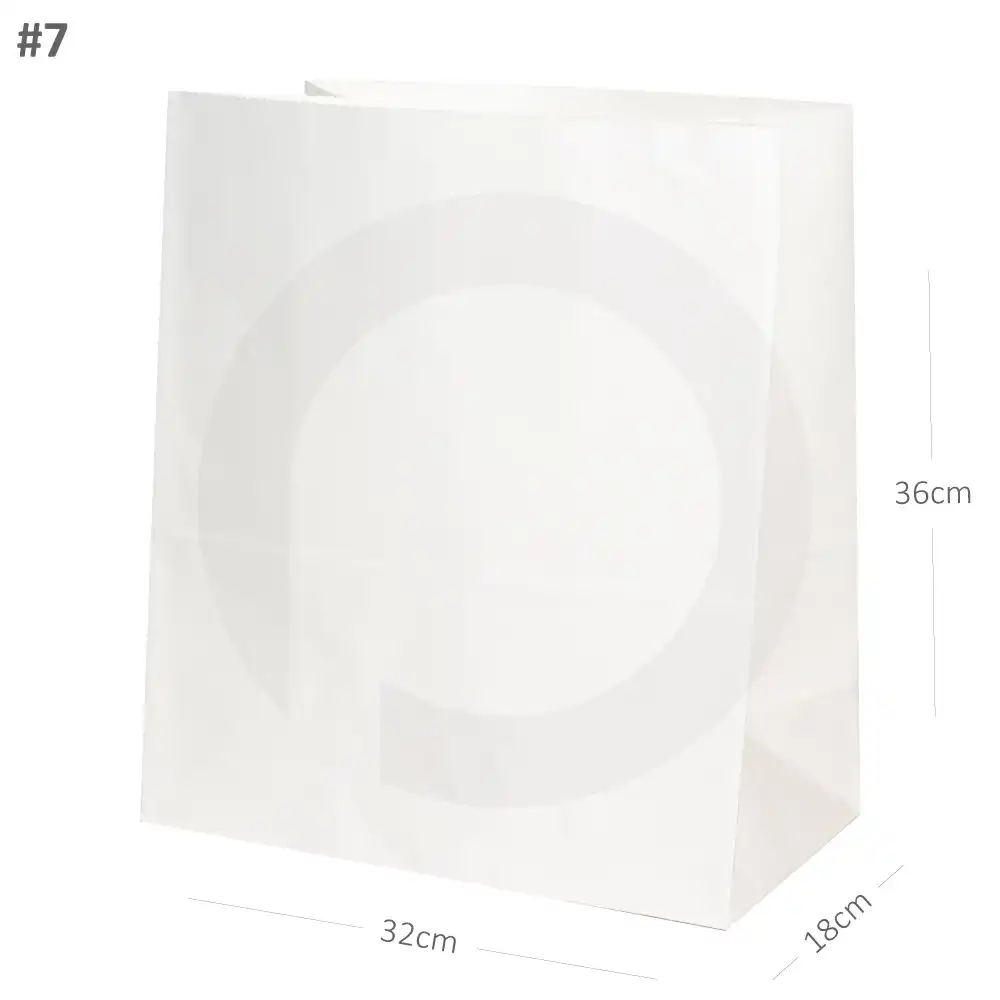 [new023] #7 White Paper No Handle Bag 200/ctn