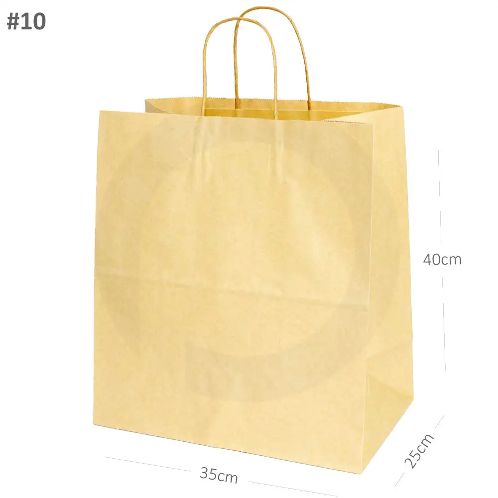 [new034] #10 Kraft Paper Twisted Handle Bag 200/ctn