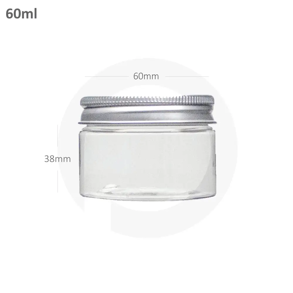 [new149] 60ml/60mm PET Plastic Jar Alu Cap 100/ctn