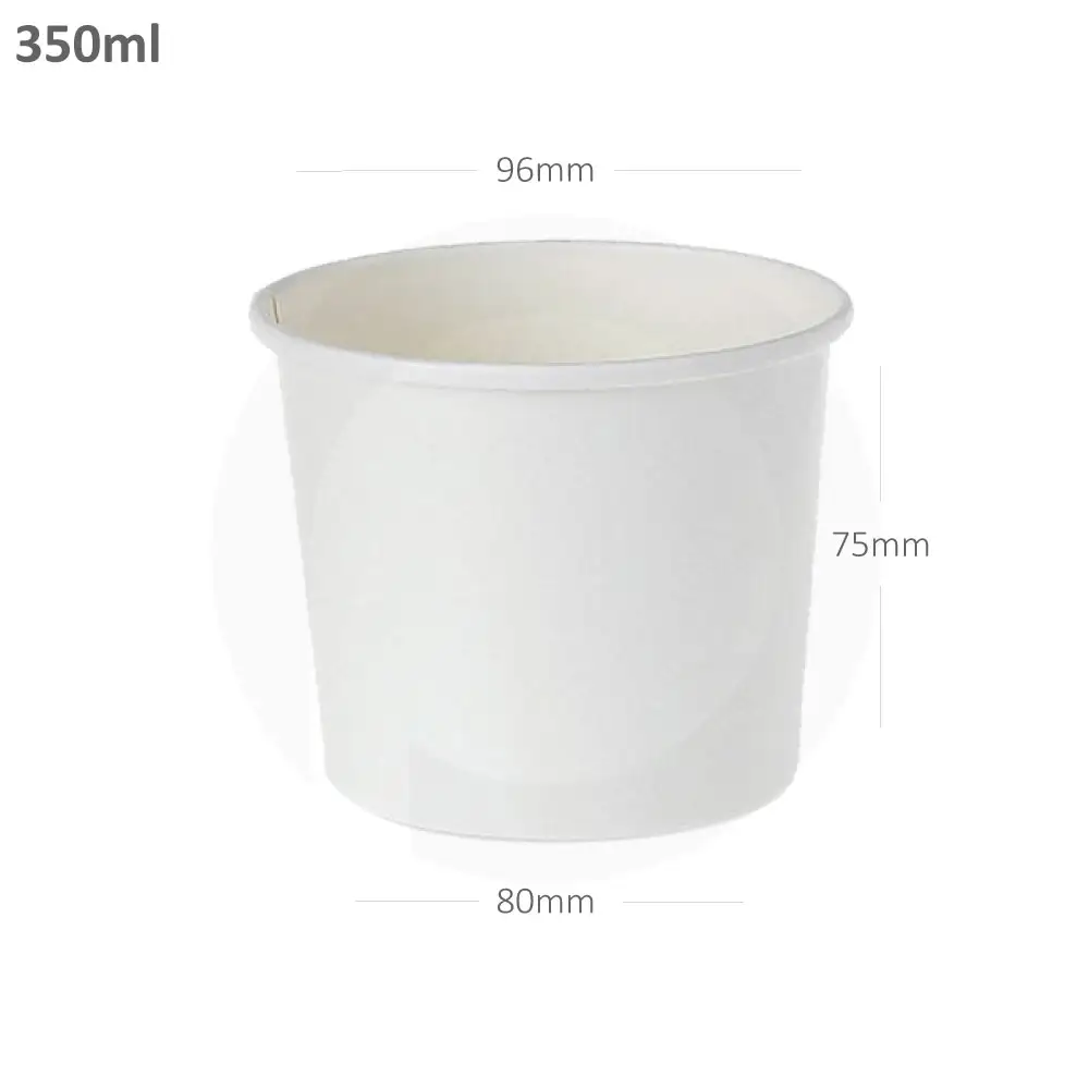 [new191] 12oz/350ml White Paper Soup Cup 500/ctn