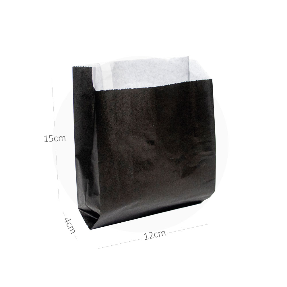 [new322] Black - #2 Satchel White Paper Bag 1000/ctn