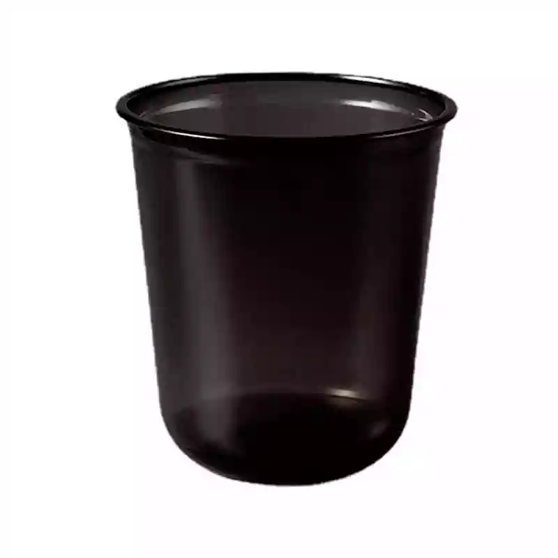 [392027] Black - 12oz/360ml PET Plastic U Shape Cup 1000/ctn 