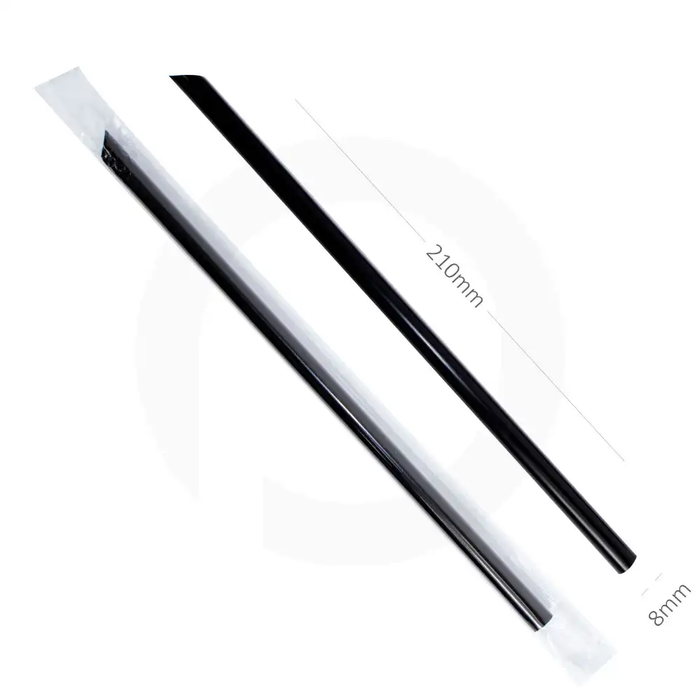 [076029] مزاز 8×210 مم بلاستيك اسود بغلاف بلاستيك شفاف 4000 حبة