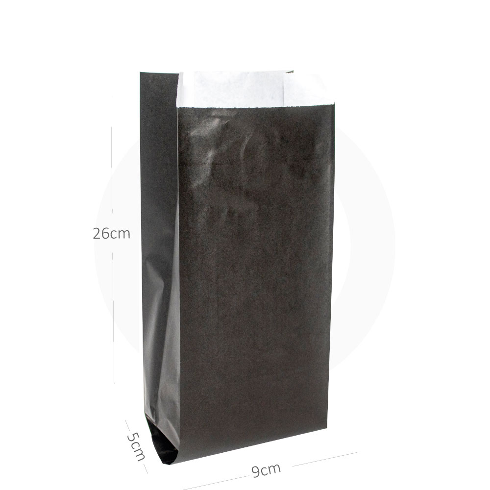 [new447] Black - #926 Satchel White Paper Bag 1000/ctn