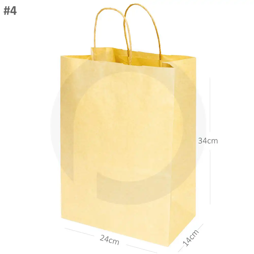[042059] #4 Kraft Paper Twisted Handle Bag 200/ctn