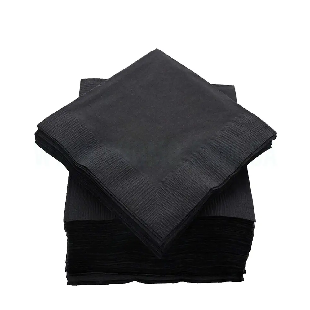 [444123] Black Paper Napkin 40x40cm 2Ply 1000/pcs
