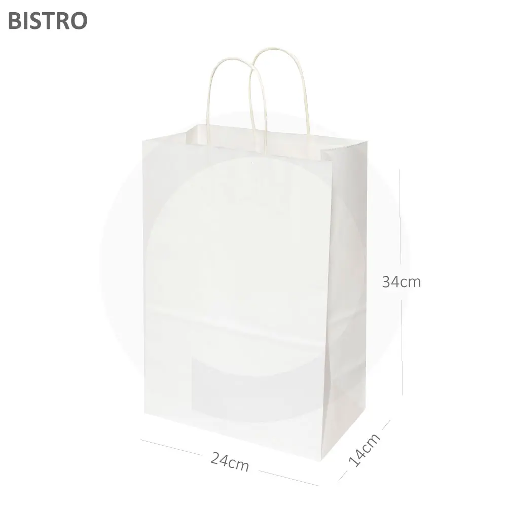 [101023] #4 White Paper Twisted Handle Bag 200/ctn