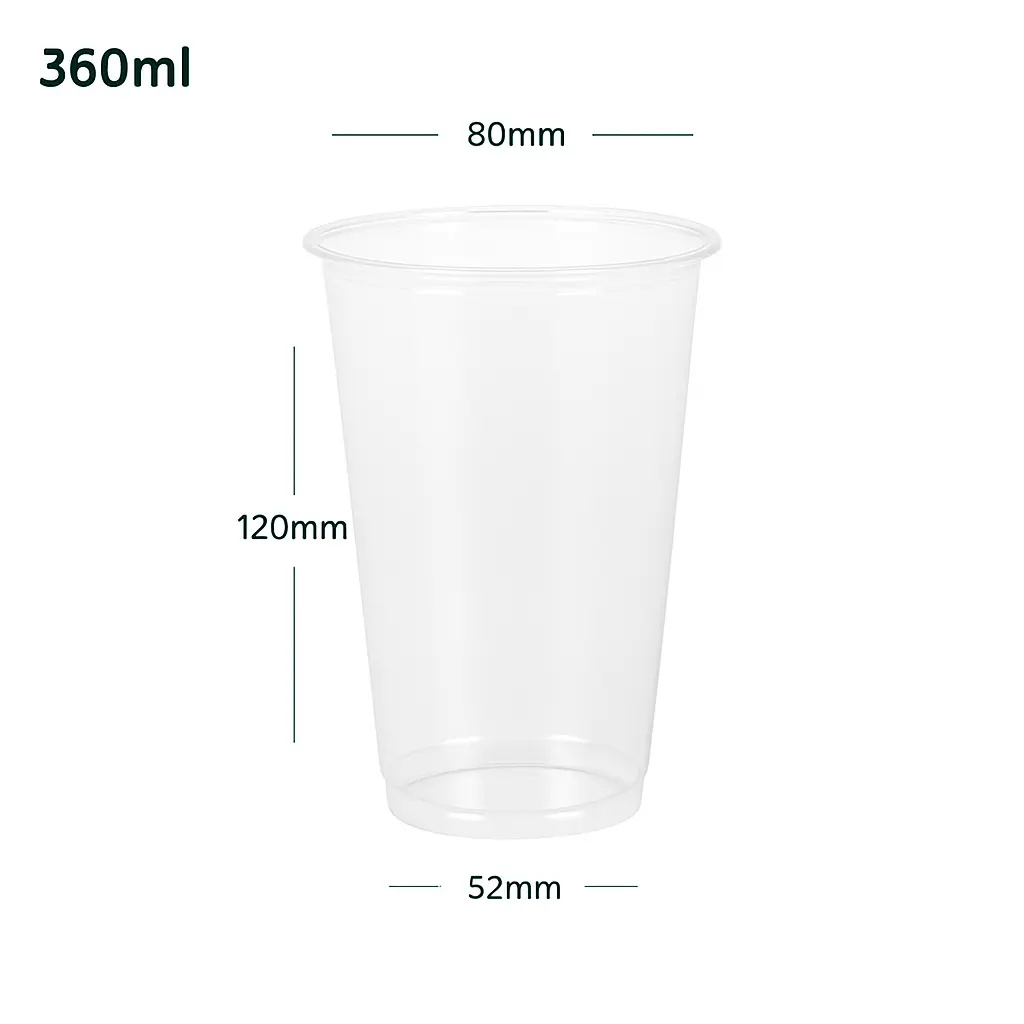 [112017] 360ml-80 Clear PP Plastic Cup 500/ctn 